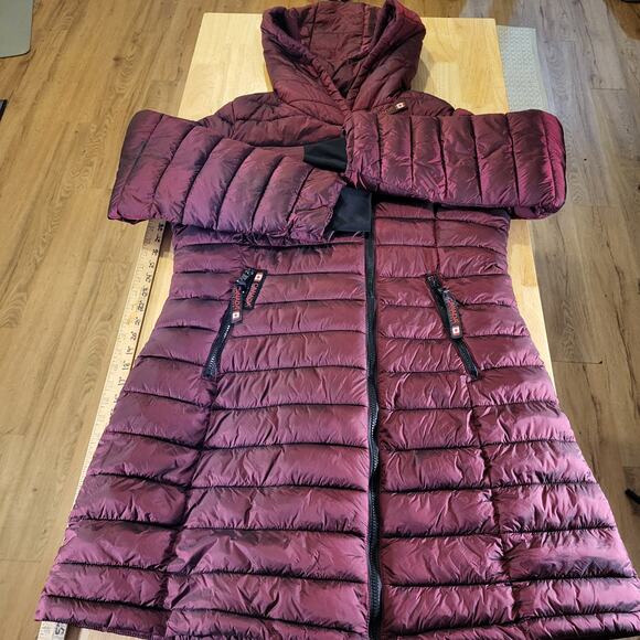 Canada Weather Gear Long Midi Puffer Hooded Jacket Pockets 21"p2p - Picture 1 of 12